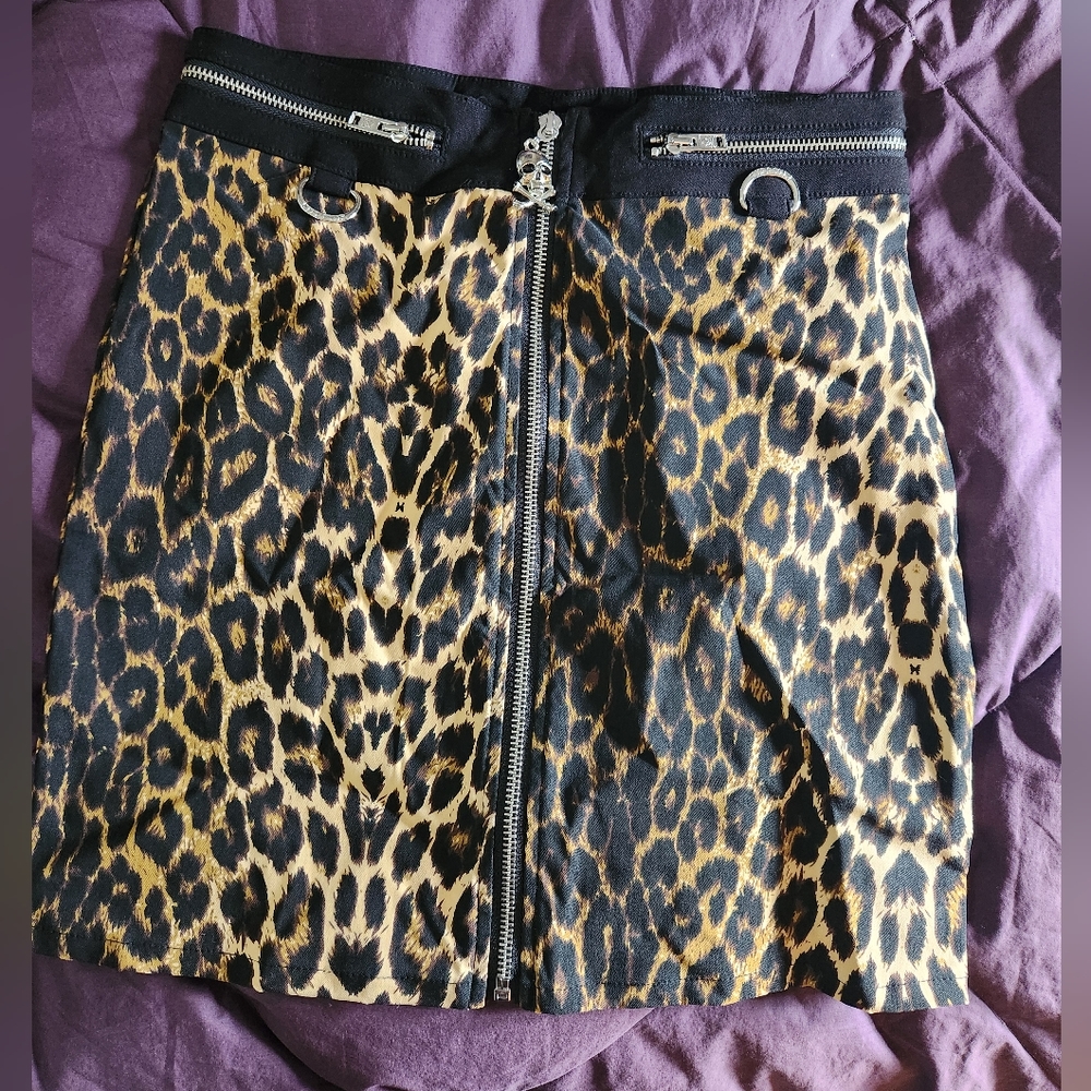 Killstar leopard skirt